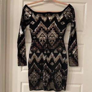 Express sequin detailed dress size xs